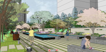 一個公園精細模型 su模型庫精品區(qū) sketchup吧 sketchup中文門戶網站